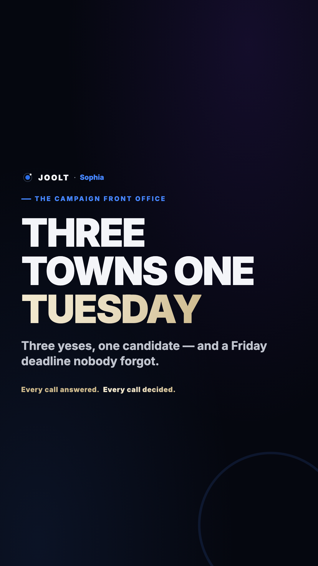 Three towns in a day — every approach captured while you’re on the road